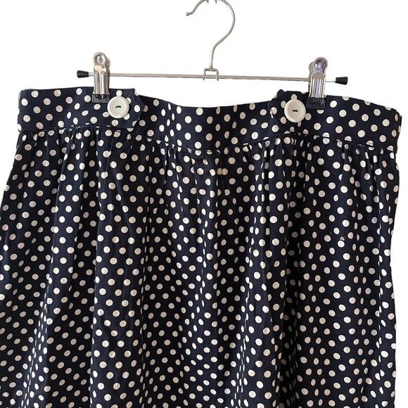 Modcloth Navy Polka Dot A-Line Skirt - Picture 6 of 8